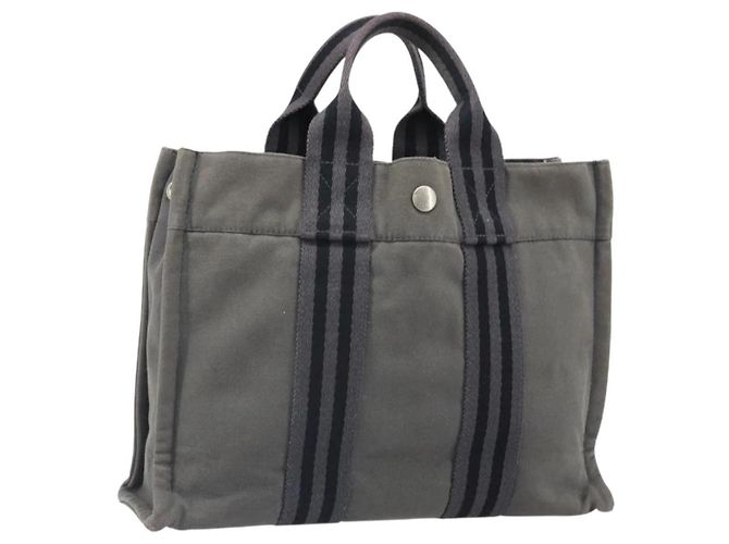 Bolsa Hermès Fourre Tout PM Cinza