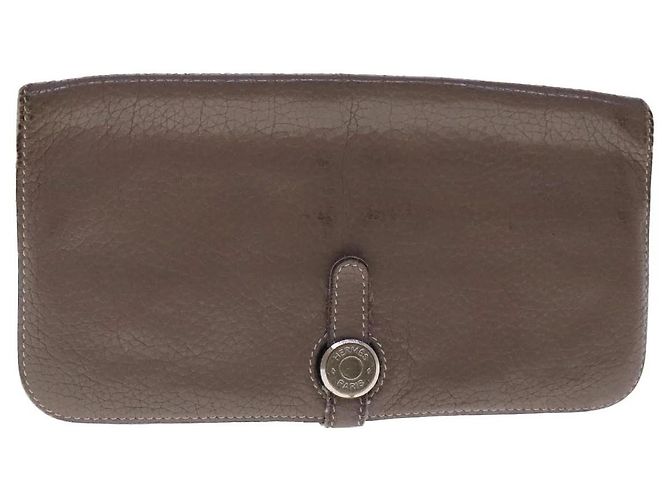 Hermès Hermes Dogon Long Wallet Brown