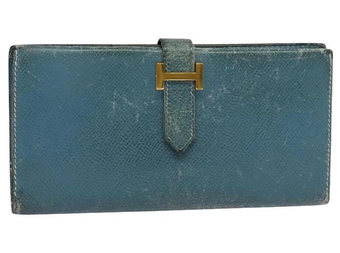 Cartera Long Bean de Hermès Azul