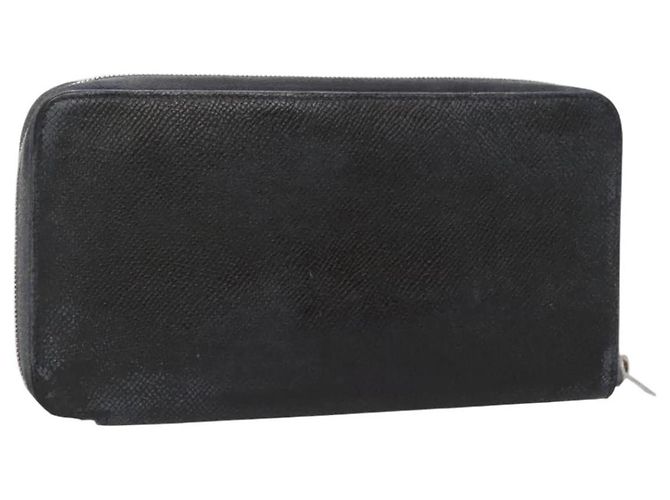 Hermès Hermes Long Wallet Leather Navy Blue