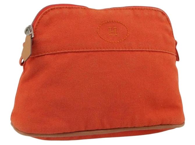 Bolso Bolide Hermès Naranja de algodón