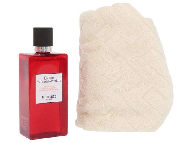 Hermès Lenço Hermes Eau De Barbe Ecarlatte Bege