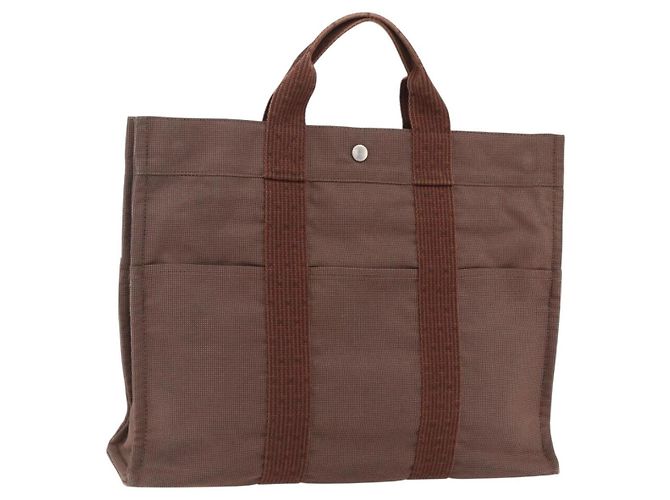 Bolsa Hermès Her Line Tote MM Marrom