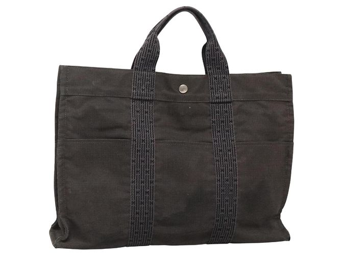 Hermès Her Line Tote Baumwolle Grau
