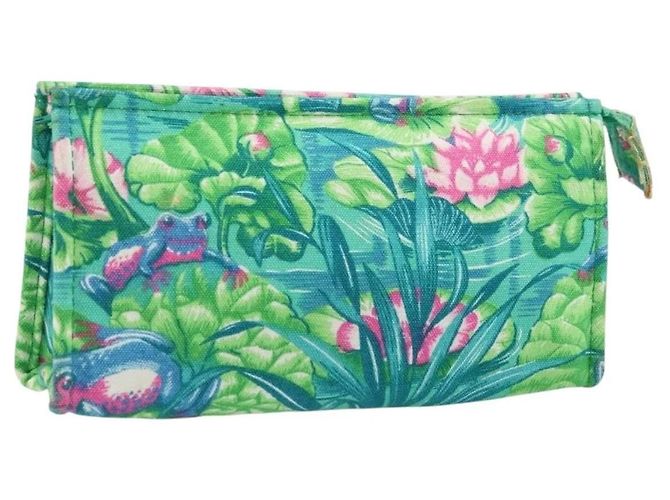 Pochette Hermès Birkin Verde de Algodón