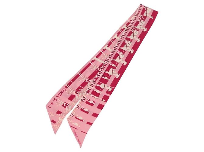 Hermès Twilly Schal rote Seide