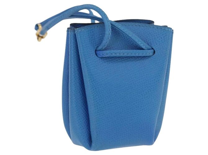 Hermès Vespa Pouch Blue Leather