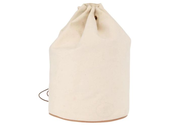 Bolso de Hombro Hermès Polochon Mimil GM Blanco