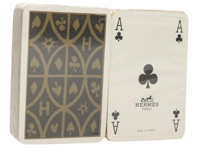 Cartas de Jogo Hermès Papel Bege