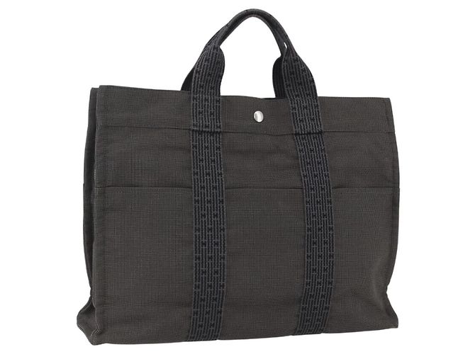 Bolsa Tote Her Line Hermès Cinza de Algodão
