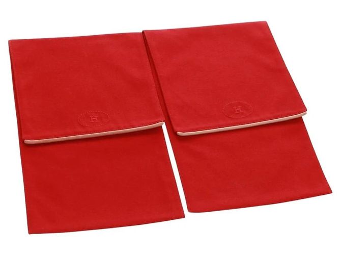 Pochette Hermès Birkin Roja de Algodón