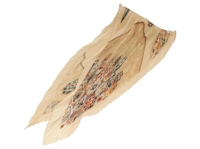 Sciarpa Hermès Carre Pieghettata 90 Beige