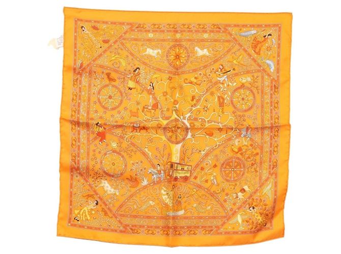 Lenço Gavroche 45 Hermès Laranja