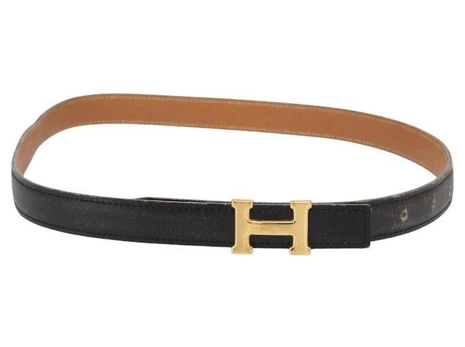 Hermès Hermes H Constance Reversible Belt Leather Black
