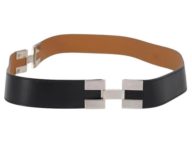 Hermès Hermes 24/32 Black Leather Belt