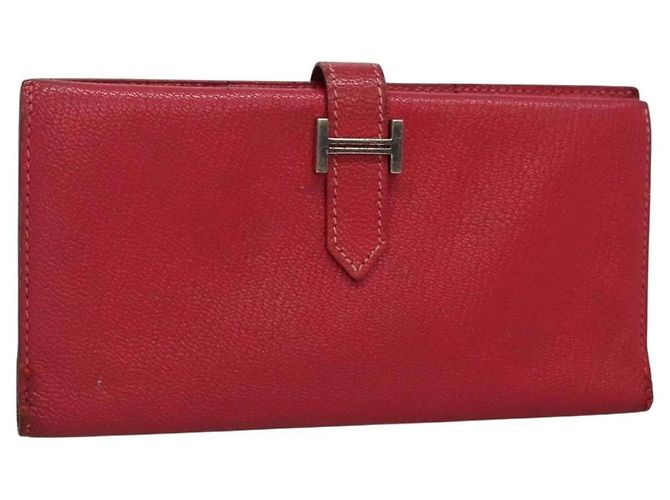 Hermès Hermes Kelly Leder Geldbörse Rot