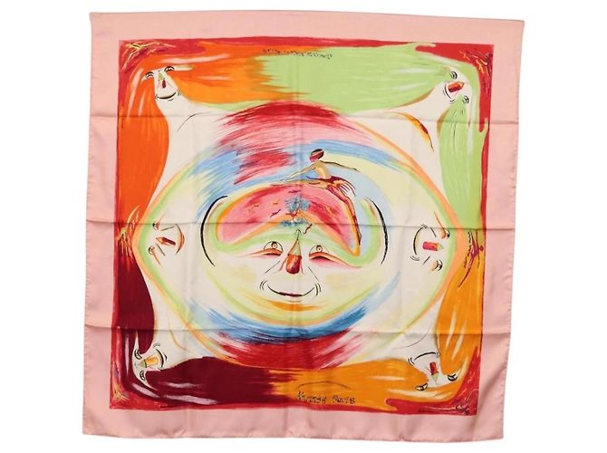 Lenço Hermès Carré 90 Rosa