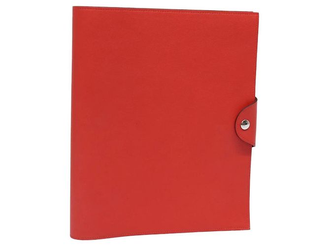 Hermès Hermes Yuris GM Note Cover Leather Red