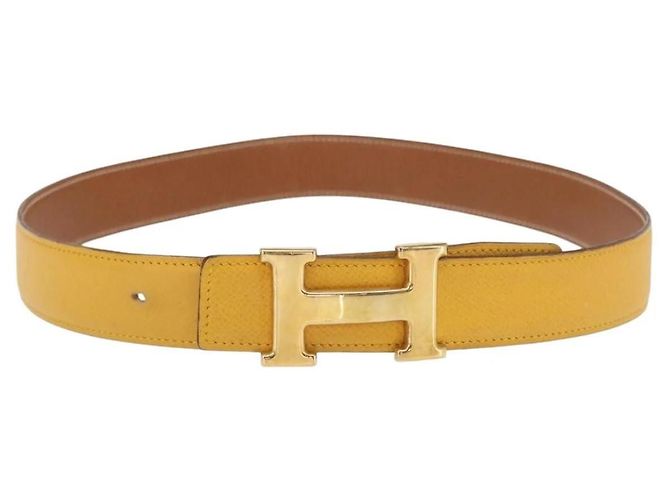 Cinturón Hermès Constance 75 Amarillo