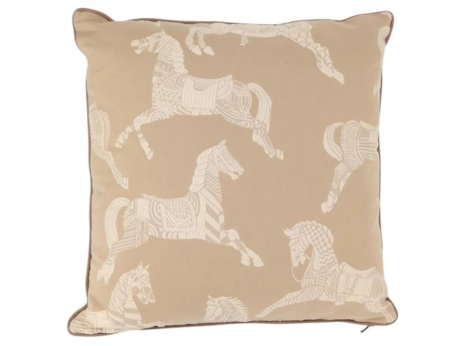 Almofada Hermès de algodão bege