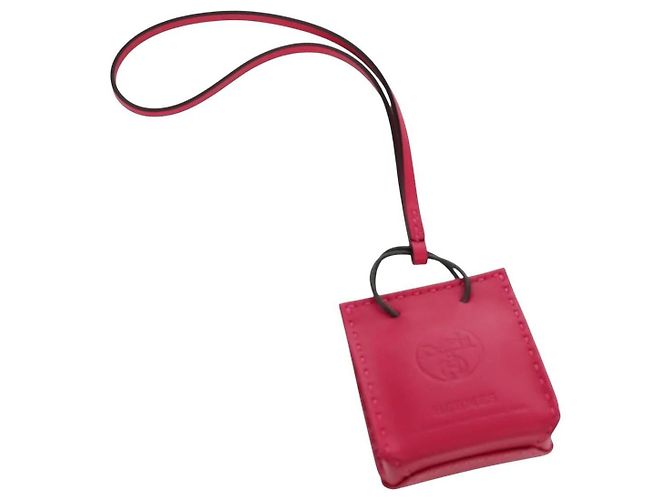 Charm Birkin Hermès em couro rosa