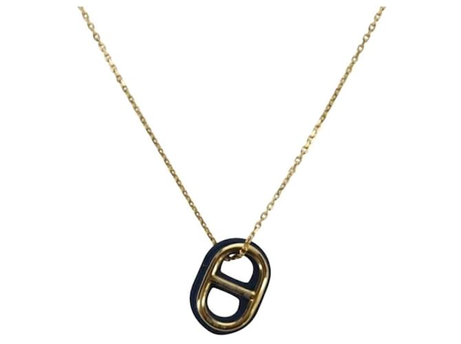 Hermès Hermes Au Maiyon Chaine D'ancre Necklace Golden 