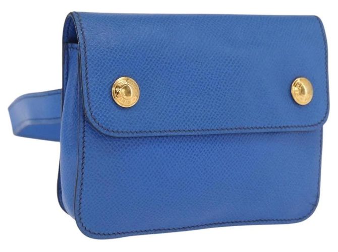 Bolsa de Ombro Pochette Courchevel Hermès Azul
