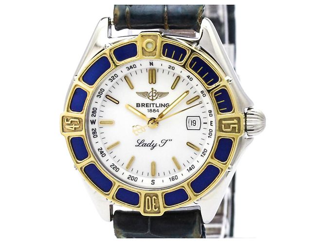 Relógio Feminino Breitling Lady J em Ouro 18K e Aço Quartzo D52065