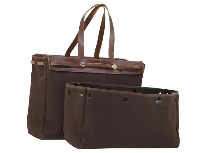 Borsa Hermès Herbag Cabas MM D'oro
