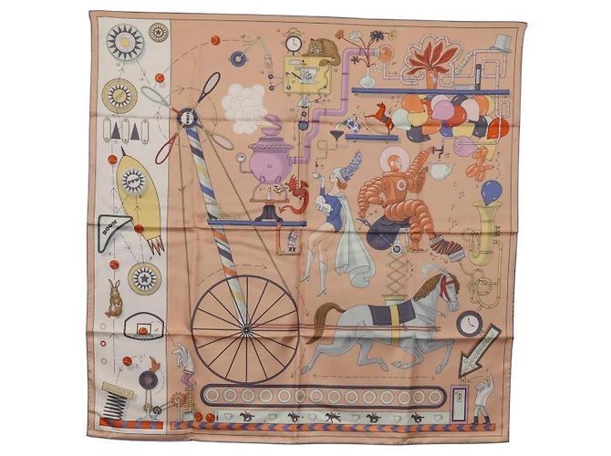Lenço Hermès Carré 90 Bege