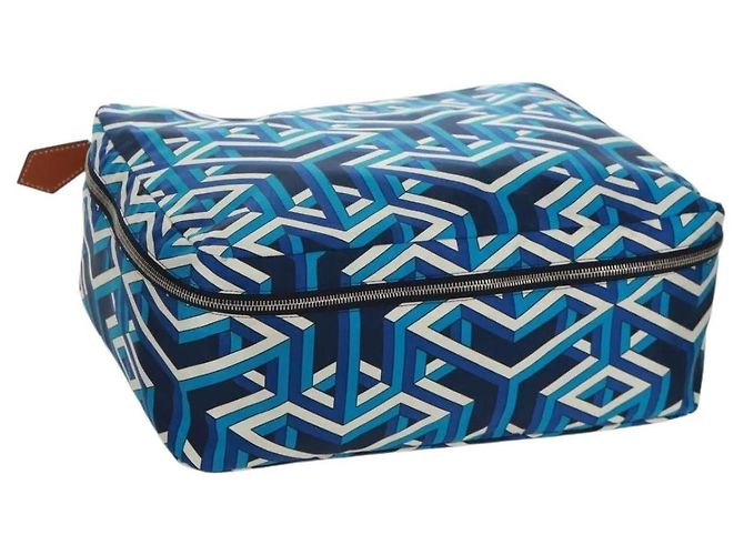 Hermès Hermes Ousdevoyage PM Pouch Blue