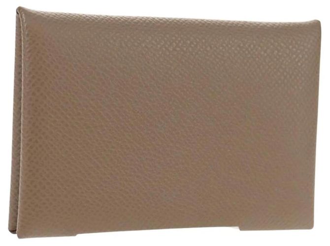 Hermès Hermes Calvi Coin Purse Beige