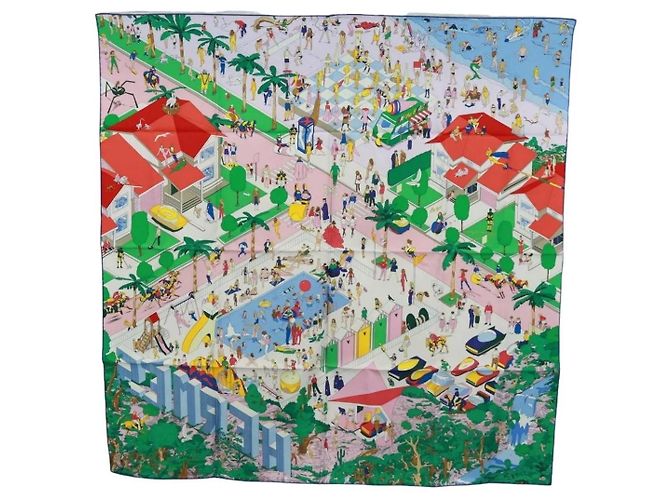 Sciarpa Hermès Carré 90 Multicolore