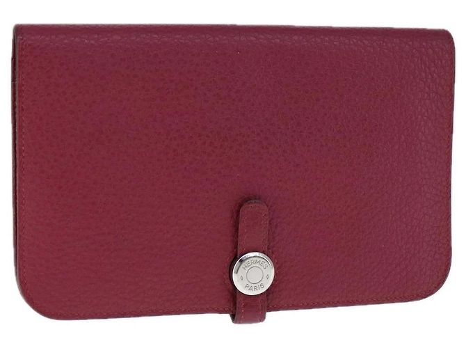 Hermès Hermes Dogon GM Wallet Red