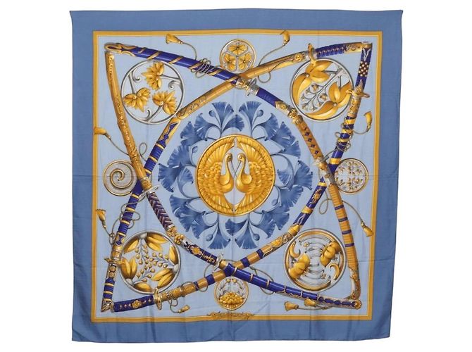 Lenço Hermès Carré 140 Azul
