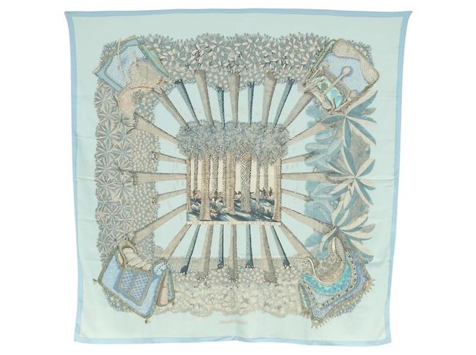 Sciarpa Hermès Carre 140 Blu 