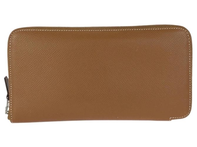 Carteira Longa Azap Hermès Marrom Dourado