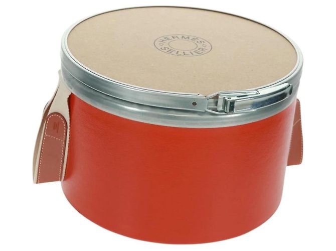 Hermès Hermes Saddle Box Accessory Case Orange