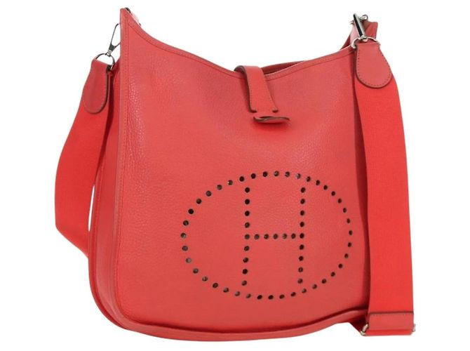 Bolsa de Ombro Hermès Evelyn GM Rosa