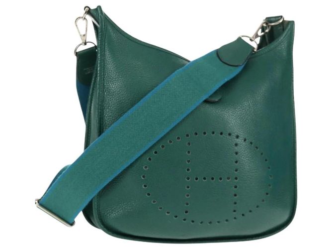 Bolsa de Ombro Hermès Evelyn Verde