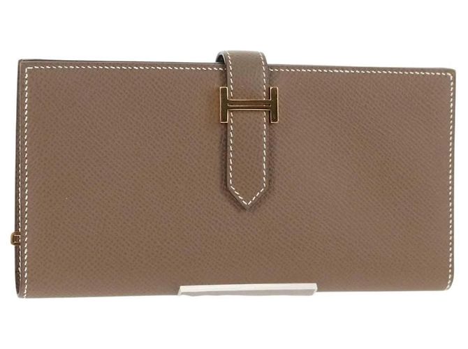 Hermès Birkin Geldbörse Beige Leder