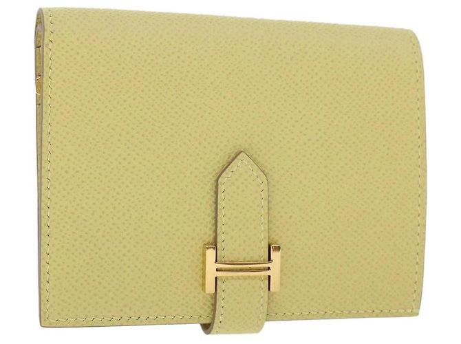 Hermès Hermes Bearn Kompaktgeldbörse Gelb