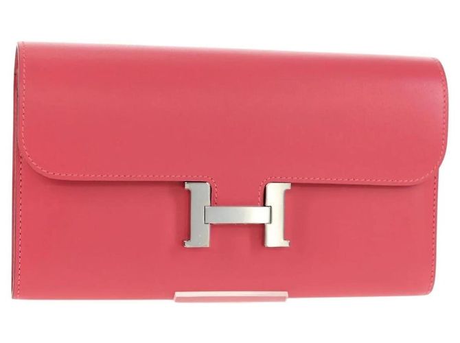 Hermès Hermes Constance Long Wallet Pink