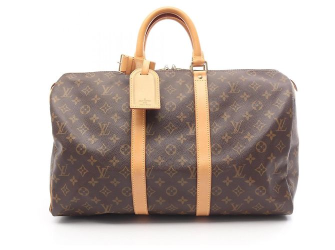 Bolsa Boston Keepall 45 Louis Vuitton Marrom Monograma