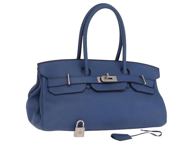 Borsa a Spalla Hermès Birkin 30 Blu