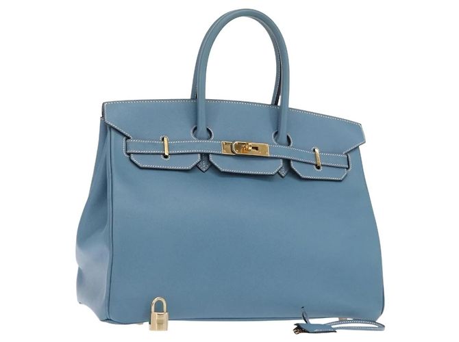 Bolsa Hermès Birkin 35 Azul