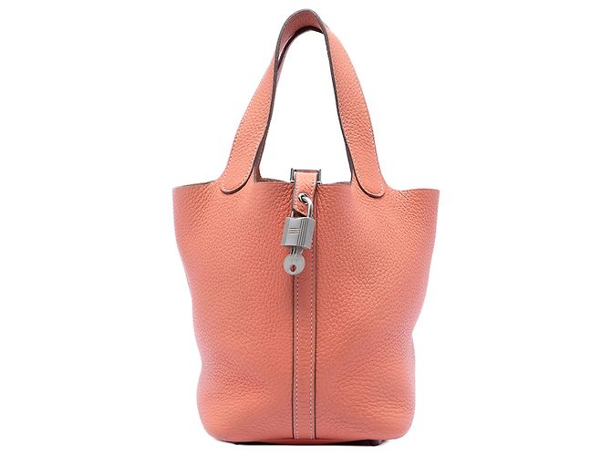 Hermès Orange Clemence Picotin Lock 18 Pêche