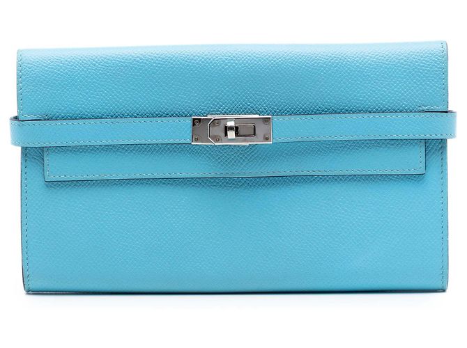 Cartera Longa Kelly en Epsom Azul Hermès Azul claro