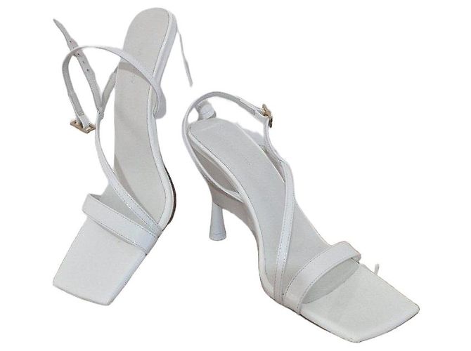 Autre Marque Weiße Leder-High Heels GIA/RHW