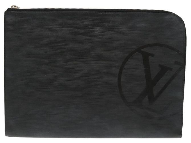 Pochette Jour Initials en cuir Epi GM Louis Vuitton Noir